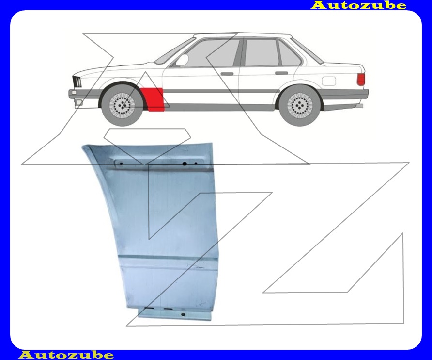 Első sárvédő hátsó alsó rész bal 