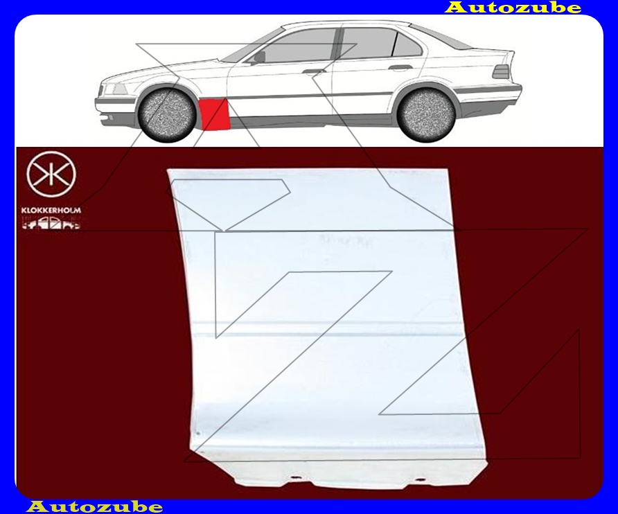 Első sárvédő hátsó alsó rész bal Első sárvédő hátsó alsó rész bal