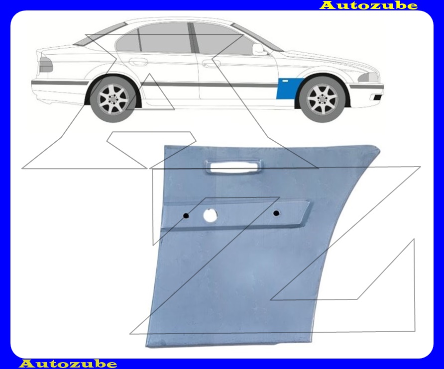 Első sárvédő hátsó alsó rész jobb Első sárvédő hátsó alsó rész jobb