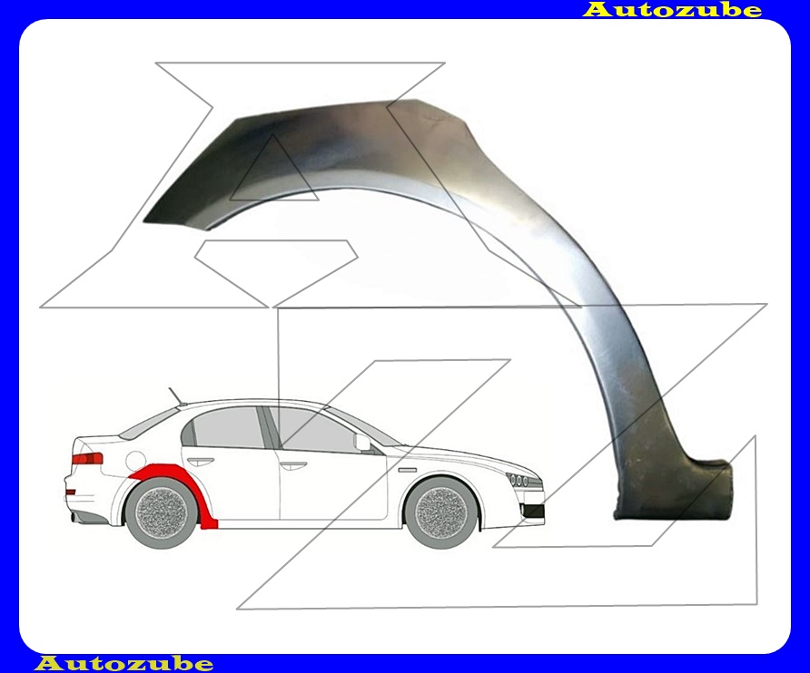 Hátsó sárvédő javítóív jobb {KLOKKERHOLM} Hátsó sárvédő javítóív jobb {KLOKKERHOLM}