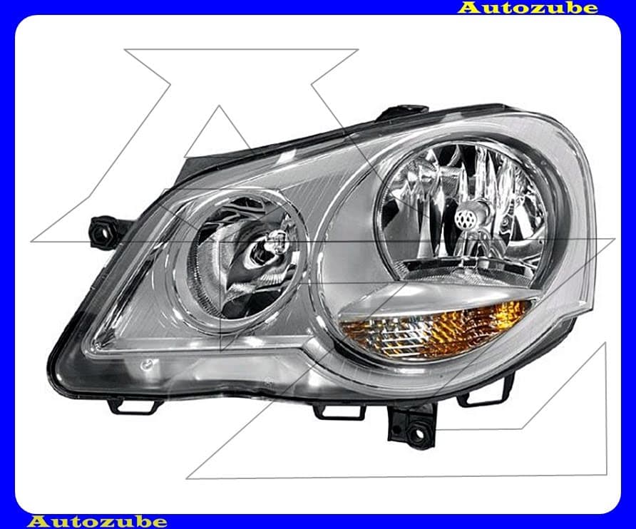 Fényszóró bal króm házas (H7/H1) motorral {VALEO} Fényszóró bal króm házas (H7/H1) motorral {VALEO}