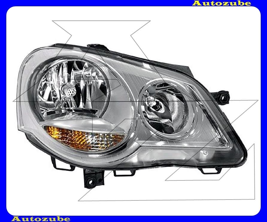 Fényszóró jobb króm házas (H7/H1) motorral {VALEO} Fényszóró jobb króm házas (H7/H1) motorral {VALEO}