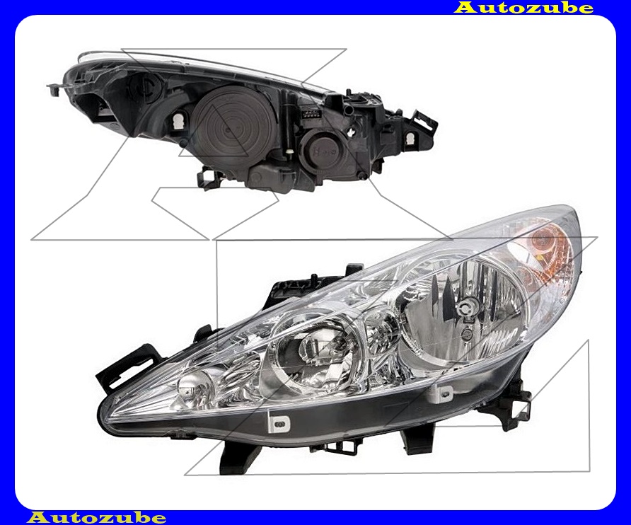 Fényszóró bal (H7/H1) motorral {VALEO} /RENDELÉSRE/ Fényszóró bal (H7/H1) motorral {VALEO} /RENDELÉSRE/