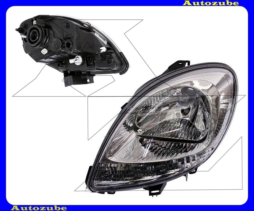 Fényszóró bal króm házas, fehér indexes (H4) (motor nélkül) {VALEO} Fényszóró bal króm házas, fehér indexes (H4) (motor nélkül) {VALEO}