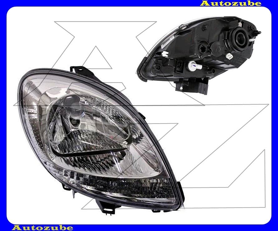 Fényszóró jobb króm házas, fehér indexes (H4) (motor nélkül) {VALEO} Fényszóró jobb króm házas, fehér indexes (H4) (motor nélkül) {VALEO}