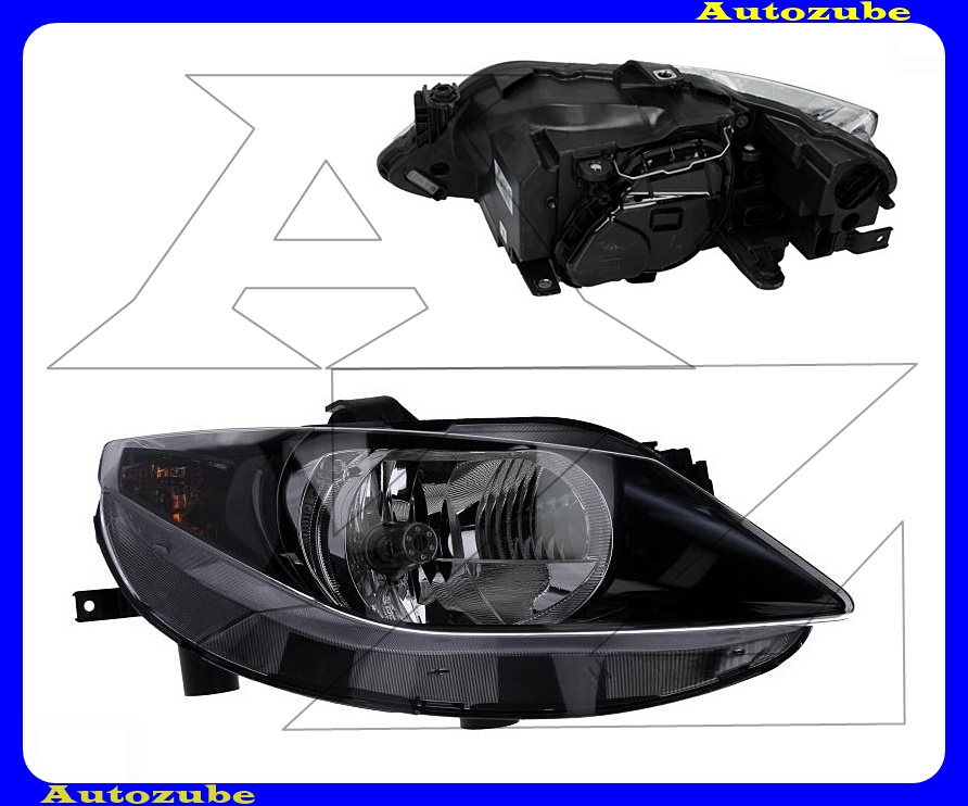 Fényszóró jobb fekete házas (H4) motorral {VALEO} Fényszóró jobb fekete házas (H4) motorral {VALEO}
