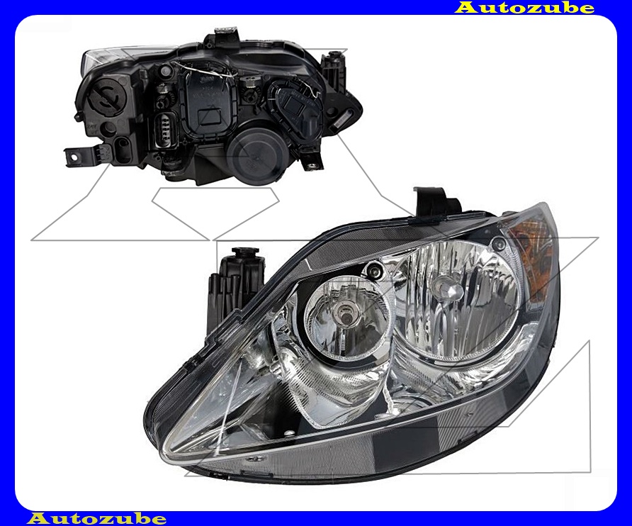 Fényszóró bal króm házas (H7/H7) motorral {VALEO} Fényszóró bal króm házas (H7/H7) motorral {VALEO}