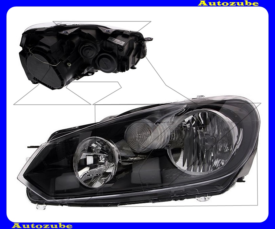 Fényszóró bal fekete házas (H7/H15) (motor nélkül) {VALEO} Fényszóró bal fekete házas (H7/H15) (motor nélkül) {VALEO}