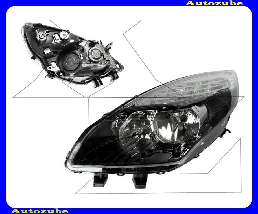 Fényszóró bal (H7/H7) (motor nélkül) {VALEO} Fényszóró bal (H7/H7) (motor nélkül) {VALEO}