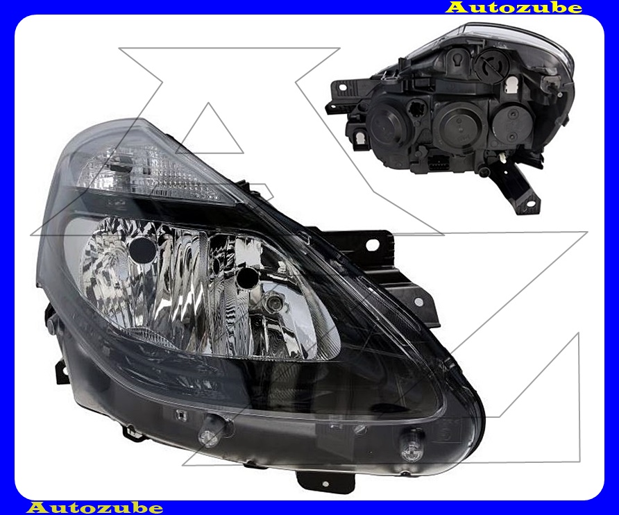 Fényszóró jobb fekete házas (H7/H7) (motor nélkül) {VALEO} R Fényszóró jobb fekete házas (H7/H7) (motor nélkül) {VALEO} R