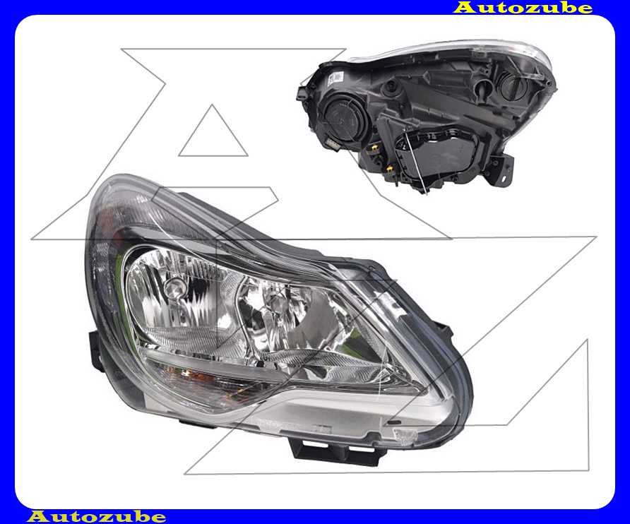 Fényszóró jobb króm házas (H7/H1/PY24W) nappali fénnyel, motorral {VALEO} Fényszóró jobb króm házas (H7/H1/PY24W) nappali fénnyel, motorral {VALEO}