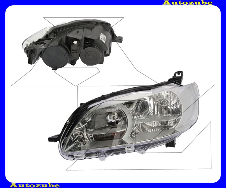 Fényszóró bal (H7/H1/W21W) nappali fénnyel, motorral {VALEO} /RENDELÉSRE/ Fényszóró bal (H7/H1/W21W) nappali fénnyel, motorral {VALEO} /RENDELÉSRE/