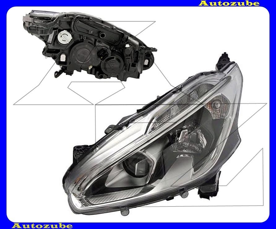 Fényszóró bal (H7/H7/LED) nappali fénnyel (motor nélkül) {VALEO} /RENDELÉSRE/ Fényszóró bal (H7/H7/LED) nappali fénnyel (motor nélkül) {VALEO} /RENDELÉSRE/