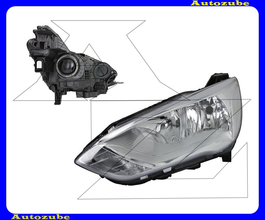 Fényszóró bal (H7/H1) motor nélkül {VALEO} Fényszóró bal (H7/H1) motor nélkül {VALEO}