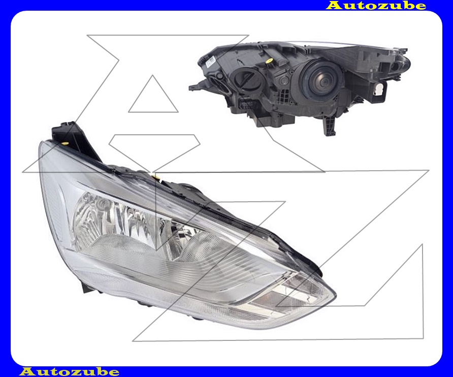 Fényszóró jobb nappali fénnyel (H7/H1+LED) motor nélkül {VALEO} Fényszóró jobb nappali fénnyel (H7/H1+LED) motor nélkül {VALEO}