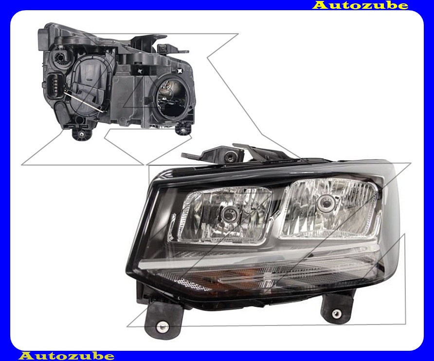 Fényszóró bal (H7/H7) motorral {VALEO} Fényszóró bal (H7/H7) motorral {VALEO}