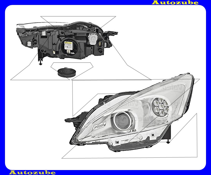 Fényszóró bal Bi-Xenon (D1S/LED) motor, izzó és elektronika nélkül {VALEO} /RENDELÉSRE/ Fényszóró bal Bi-Xenon (D1S/LED) motor, izzó és elektronika nélkül {VALEO} /RENDELÉSRE/