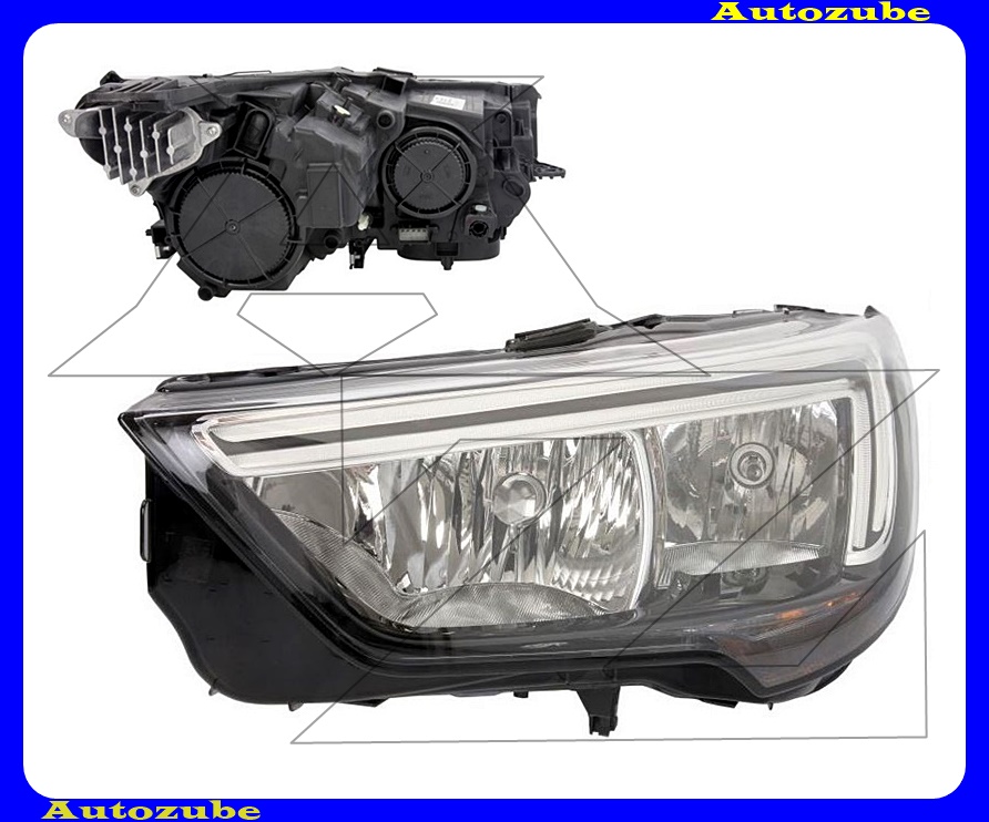 Fényszóró bal (H7/H7) motorral {VALEO} Fényszóró bal (H7/H7) motorral {VALEO}