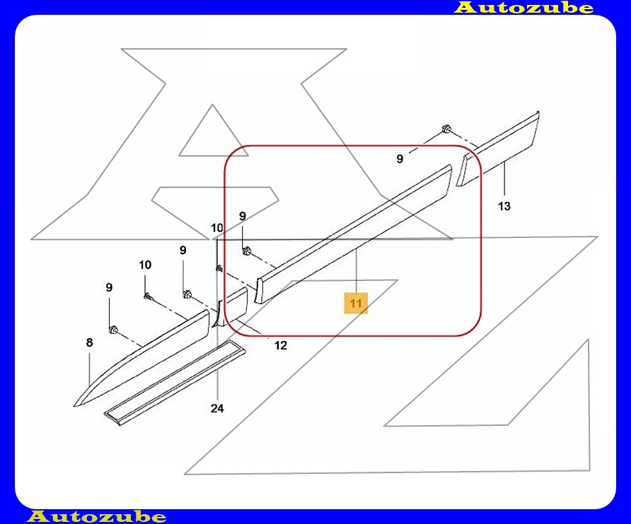 Oldalfal díszléc bal fekete Oldalfal díszléc bal fekete
