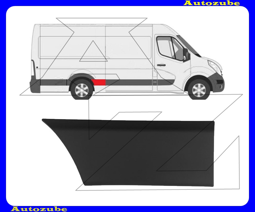 Hátsó sárvédő díszléc kerékív előtti jobb Hátsó sárvédő díszléc kerékív előtti jobb