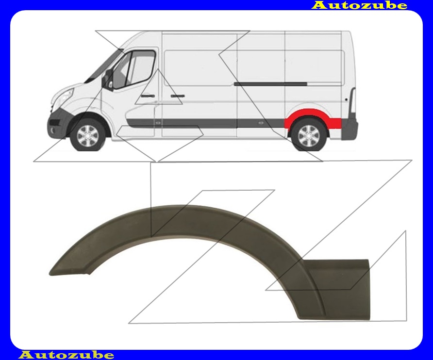 Kerékív díszléc bal hátsó Kerékív díszléc bal hátsó