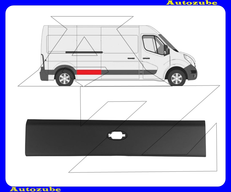 Oldalfal díszléc jobb hátsó, szélességjelzős Oldalfal díszléc jobb hátsó, szélességjelzős