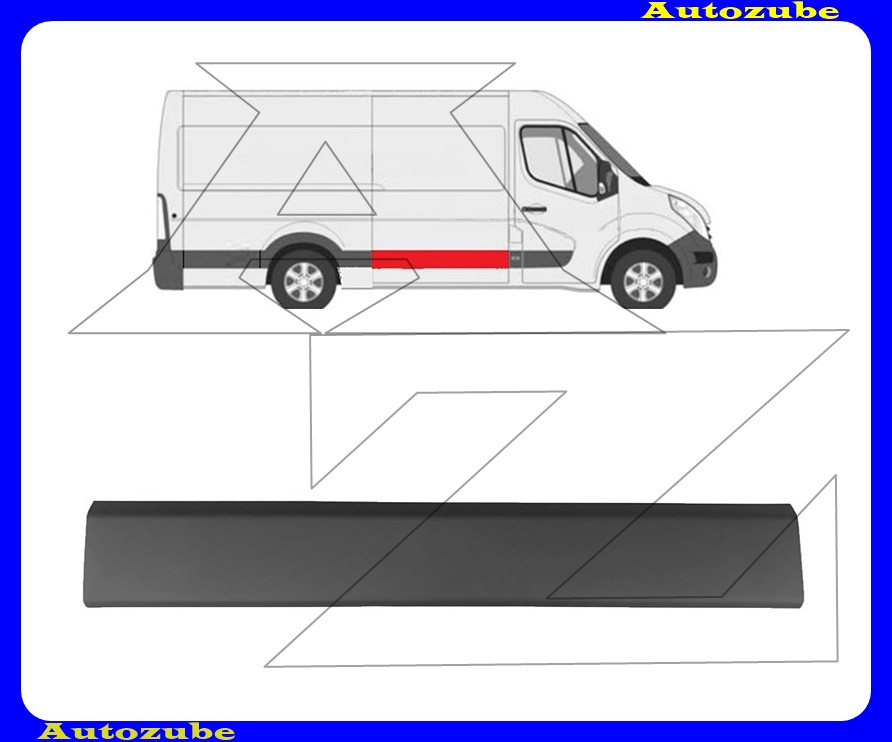 Tolóajtó díszléc jobb, fekete Tolóajtó díszléc jobb, fekete