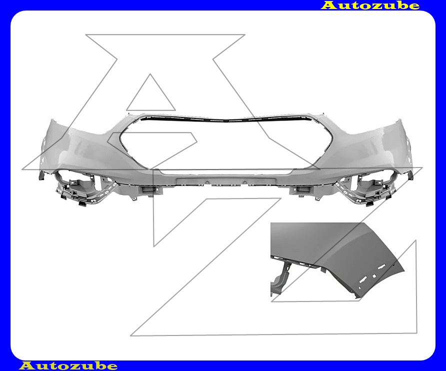 Első lökhárító felső rész, alapozott Első lökhárító felső rész, alapozott