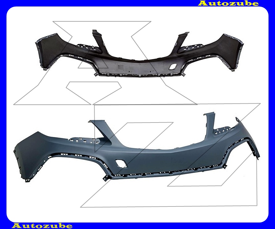 Első lökhárító felső rész, alapozott (szenzor jelöléssel) Első lökhárító felső rész, alapozott (szenzor jelöléssel)