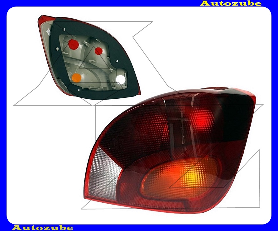 Hátsó lámpa jobb, fehér tolatólámpás (foglalat nélkül) Hátsó lámpa jobb, fehér tolatólámpás (foglalat nélkül)