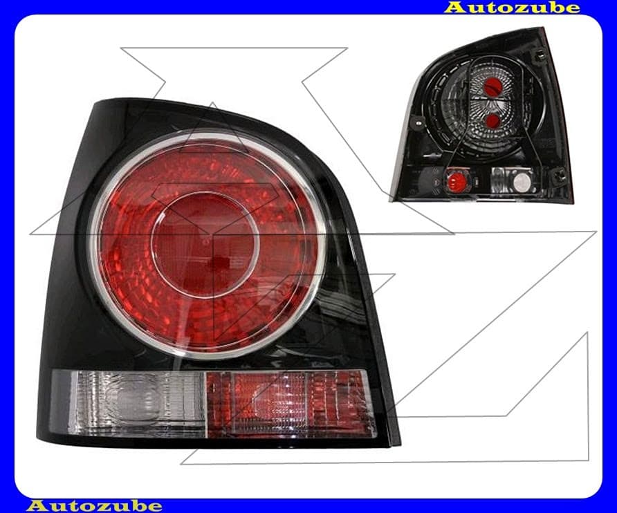 Hátsó lámpa bal, fekete (foglalat nélkül) {TYC} Hátsó lámpa bal, fekete (foglalat nélkül) {TYC}