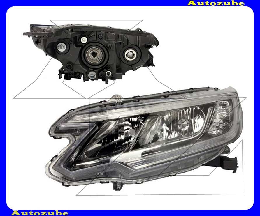 Fényszóró bal (HB3/H11+LED) (motor nélkül) {DEPO} Fényszóró bal (HB3/H11+LED) (motor nélkül) {DEPO}