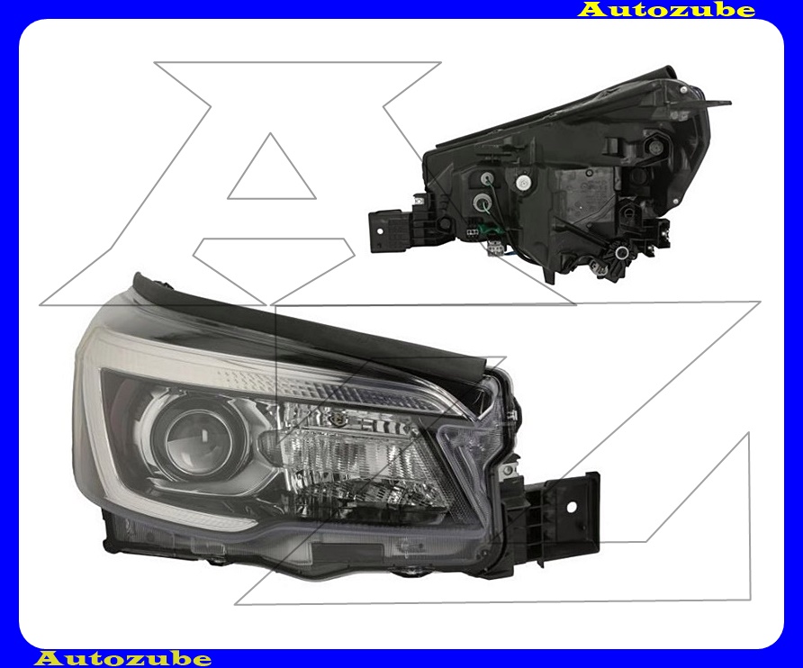 Fényszóró jobb (LED/W5W/WY21W) motorral {DEPO} Fényszóró jobb (LED/W5W/WY21W) motorral {DEPO}
