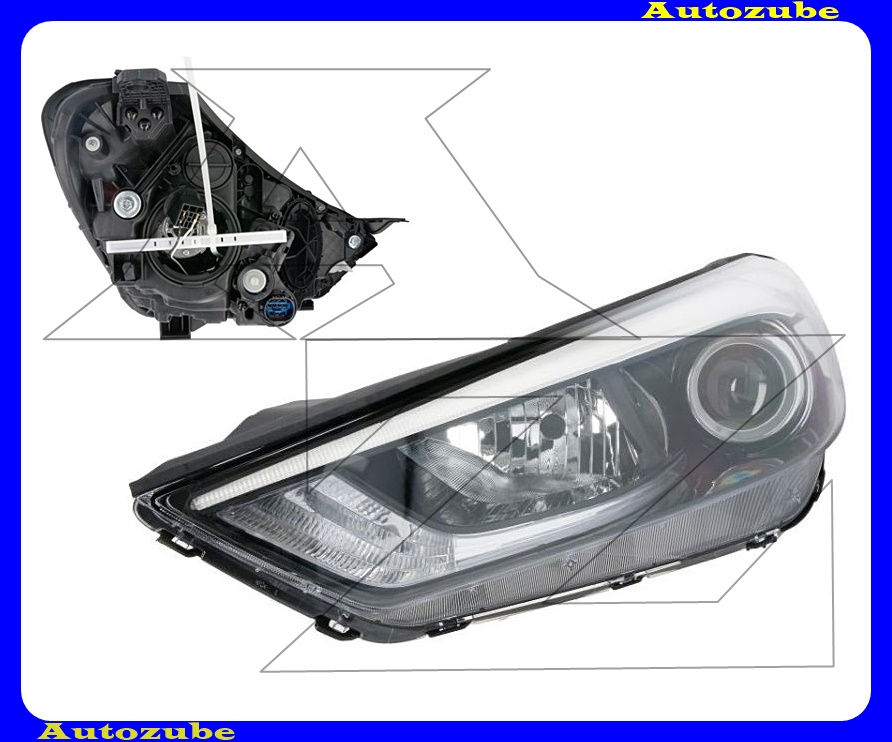 Fényszóró bal (H7/H7/LED) motorral {DEPO} Fényszóró bal (H7/H7/LED) motorral {DEPO}