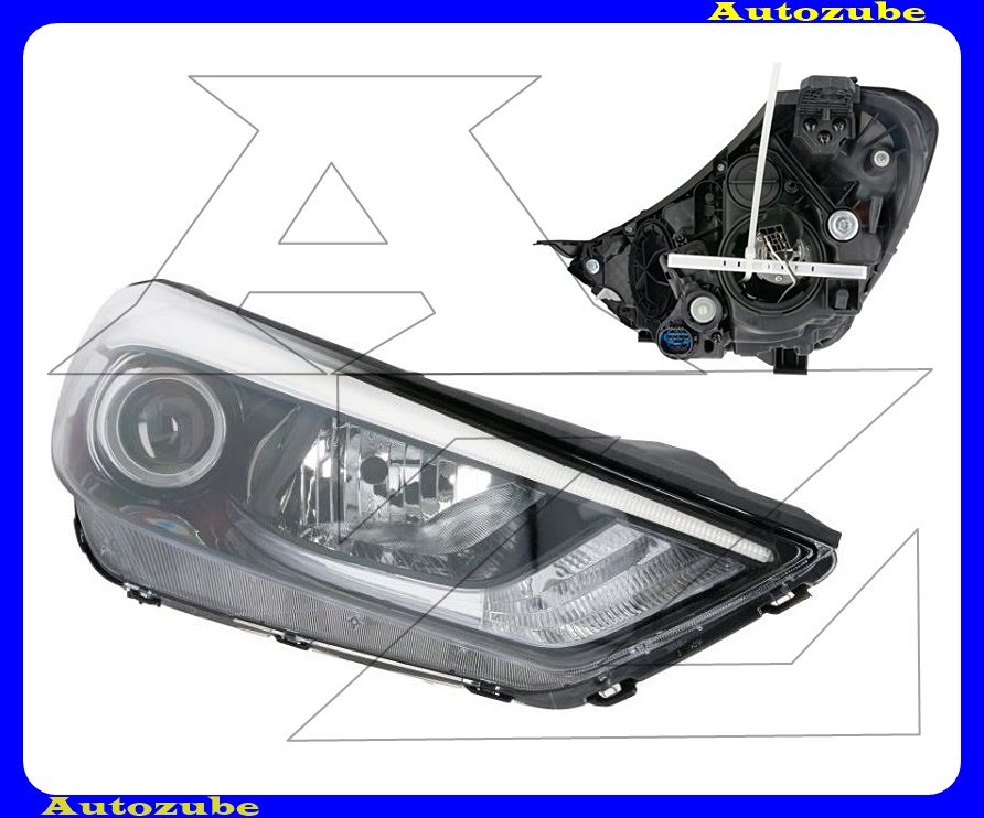Fényszóró jobb (H7/H7/LED) motorral {DEPO} Fényszóró jobb (H7/H7/LED) motorral {DEPO}