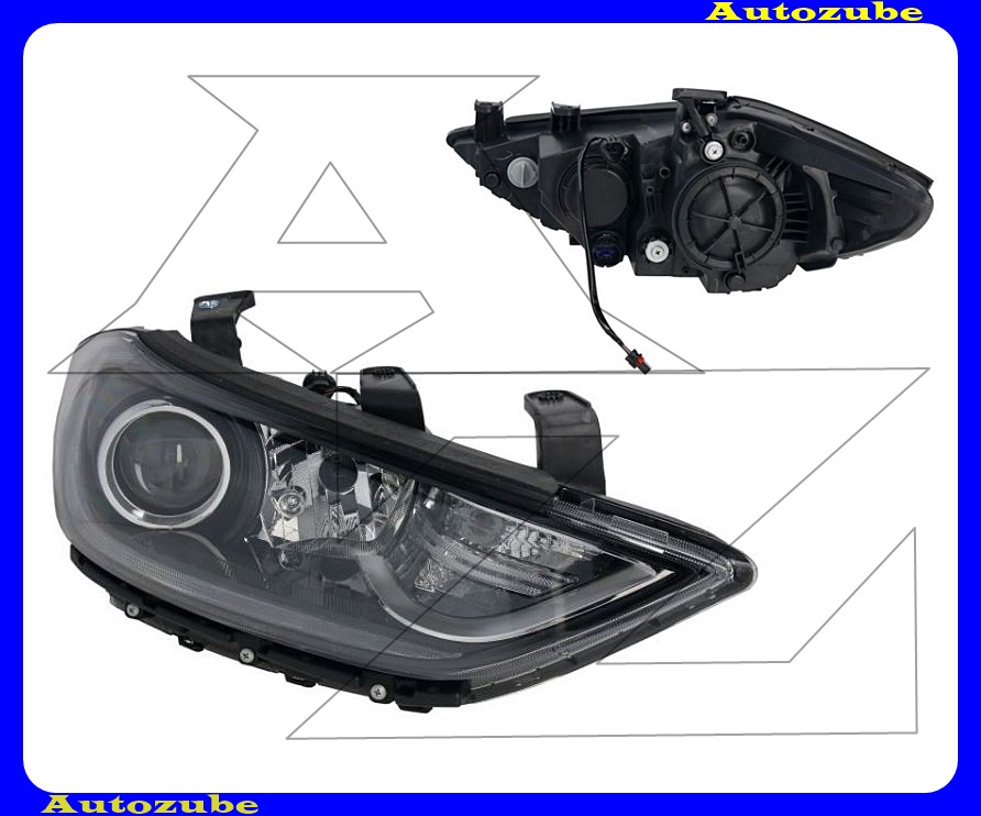 Fényszóró jobb (HB3/H7/LED) fekete házas (motor nélkül) {DEPO} Fényszóró jobb (HB3/H7/LED) fekete házas (motor nélkül) {DEPO}