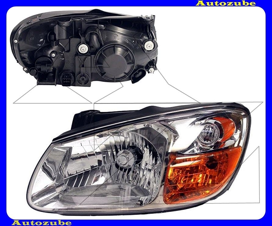 Fényszóró bal (H4) motorral {DEPO} Fényszóró bal (H4) motorral {DEPO}