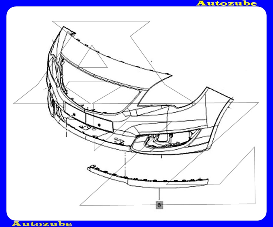 Első lökhárító alatti spoiler bal (koptató) /Gyári alkatrész/ (Egyedi rendelésre, NEM visszáruzható) Első lökhárító alatti spoiler bal (koptató) /Gyári alkatrész/ (Egyedi rendelésre, NEM visszáruzható)