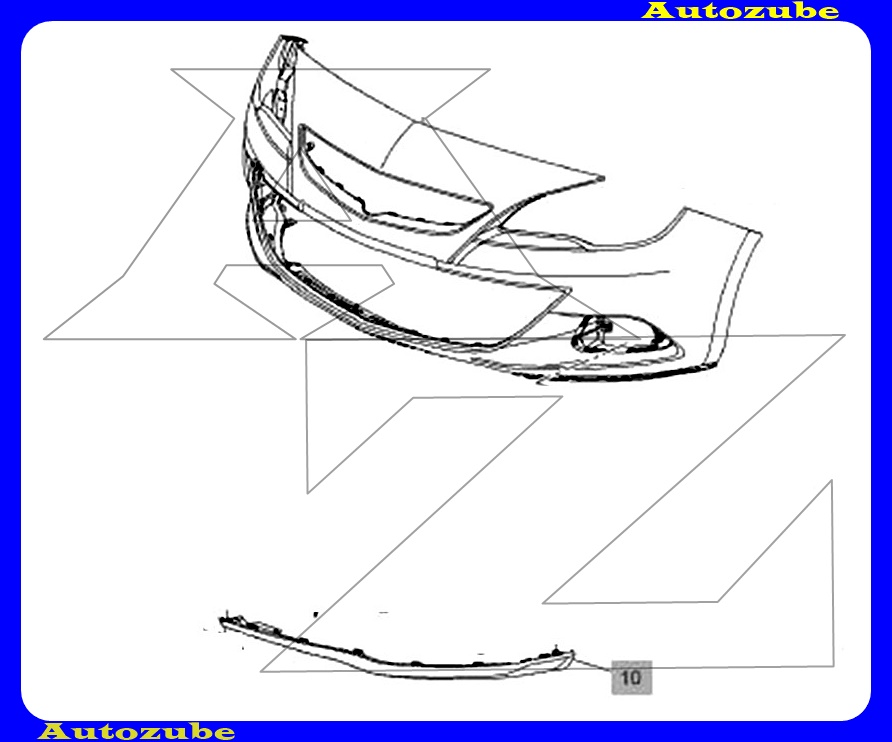 Első lökhárító alatti spoiler bal Első lökhárító alatti spoiler bal