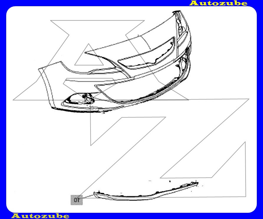 Első lökhárító alatti spoiler jobb Első lökhárító alatti spoiler jobb