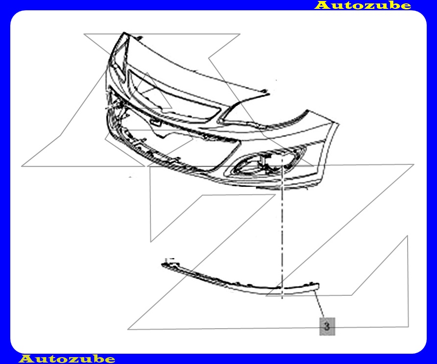 Első lökhárító alatti spoiler bal Első lökhárító alatti spoiler bal
