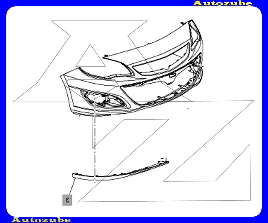 Első lökhárító alatti spoiler jobb Első lökhárító alatti spoiler jobb