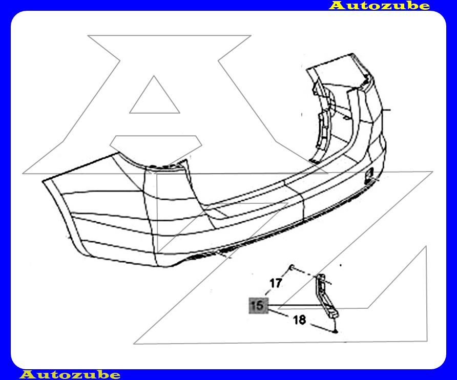 Hátsó lökhárító tartó, jobb belső Hátsó lökhárító tartó, jobb belső