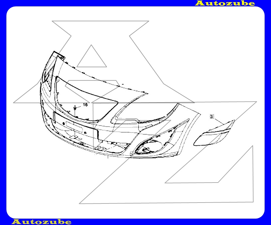 Első lökhárító rács bal /Gyári alkatrész/ (Egyedi rendelésre, NEM visszáruzható) Első lökhárító rács bal /Gyári alkatrész/ (Egyedi rendelésre, NEM visszáruzható)