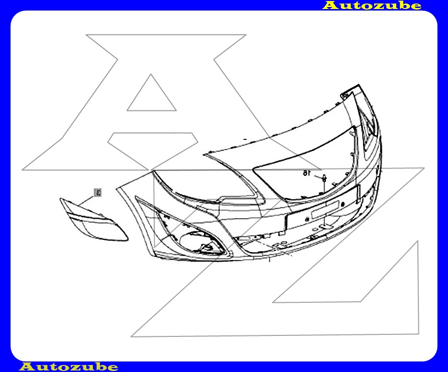 Első lökhárító rács jobb /Gyári alkatrész/ (Egyedi rendelésre, NEM visszáruzható) Első lökhárító rács jobb /Gyári alkatrész/ (Egyedi rendelésre, NEM visszáruzható)