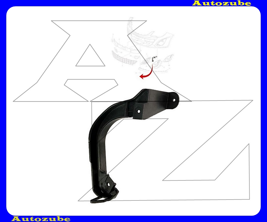 Első lökhárító ködlámpatartó kengyel bal /Gyári alkatrész/ (Egyedi rendelésre, NEM visszáruzható) Első lökhárító ködlámpatartó kengyel bal /Gyári alkatrész/ (Egyedi rendelésre, NEM visszáruzható)