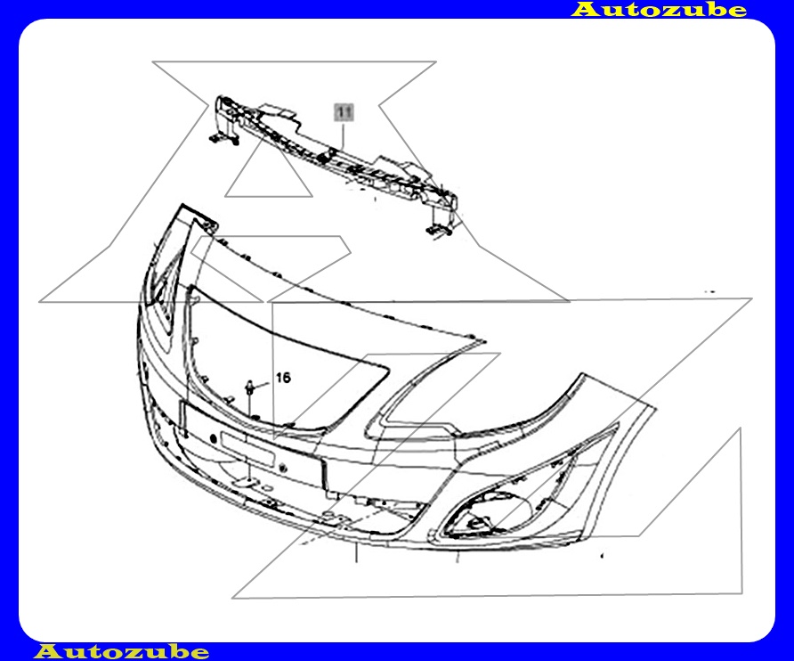 Első lökhárító tartósín középső /Gyári alkatrész/ (Egyedi rendelésre, NEM visszáruzható) Első lökhárító tartósín középső /Gyári alkatrész/ (Egyedi rendelésre, NEM visszáruzható)