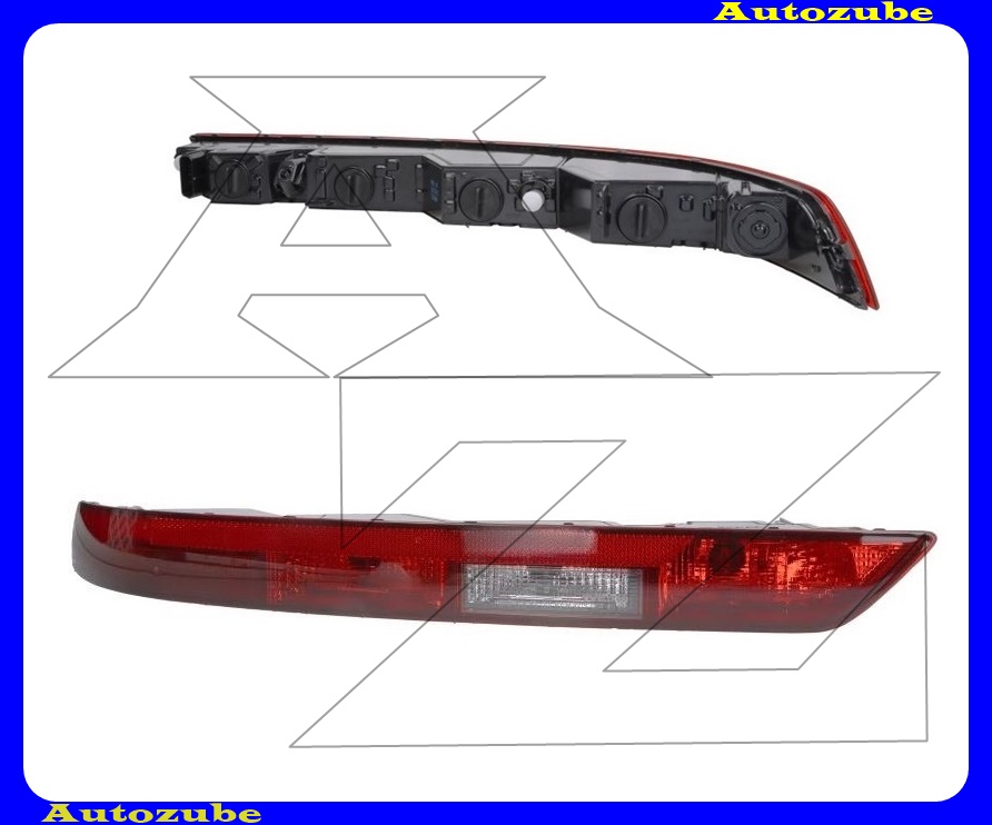 Hátsó ködlámpa bal, tolatólámpával (foglalattal) {TYC} Hátsó ködlámpa bal, tolatólámpával (foglalattal) {TYC}