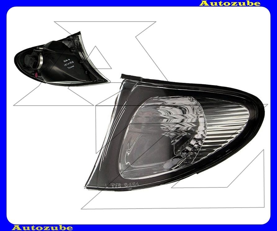 Első index bal, fehér, fekete keretes Első index bal, fehér, fekete keretes