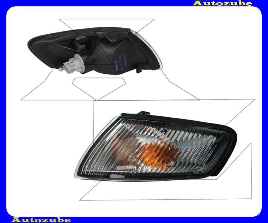 Első index bal, fehér, foglalattal Első index bal, fehér, foglalattal